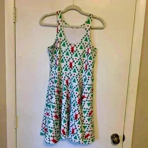 Red/White/Green Christmas Themed Sleeveless Dress Size Large